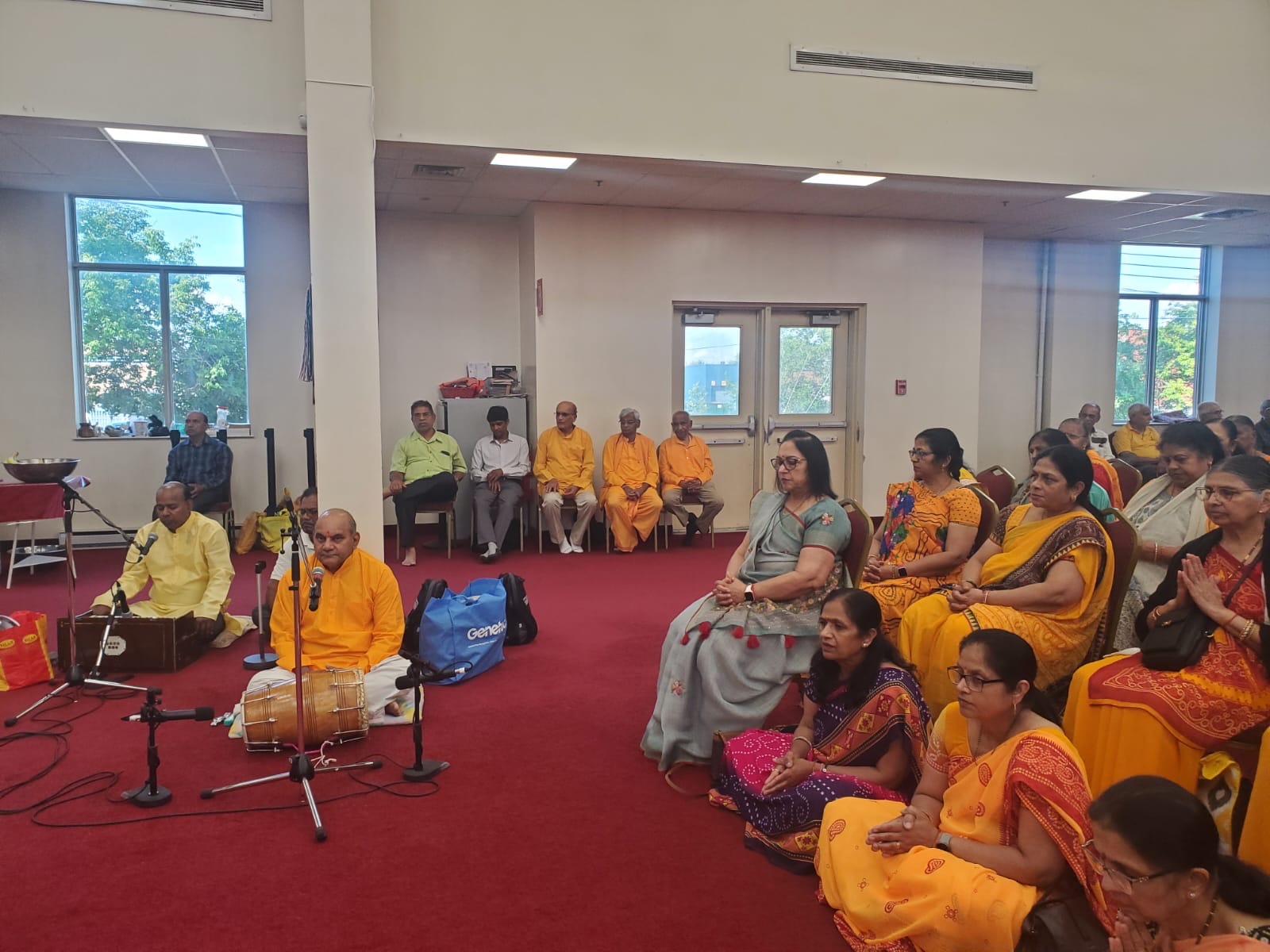 Bhajan singers and musicians during the celebration