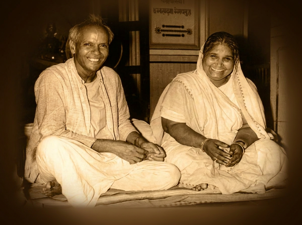 Pandit Shriram Sharma Acharya and Vandaniya Mata Bhagwati Devi Sharma, founders of All World Gayatri Pariwar